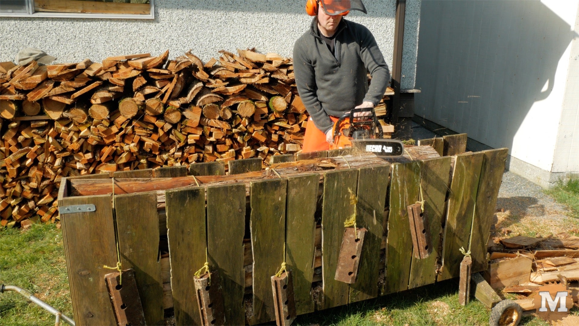 Make A Firewood Cutting Jig Processor For Sawmill Offcuts