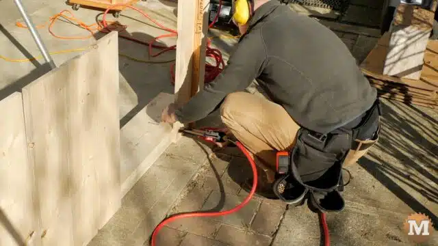 cutting jig - secure sides with air compressor nailer