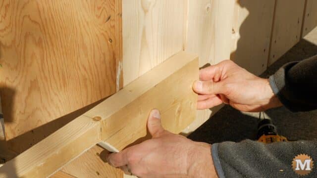 firewood cutting jig - attach wooden handles