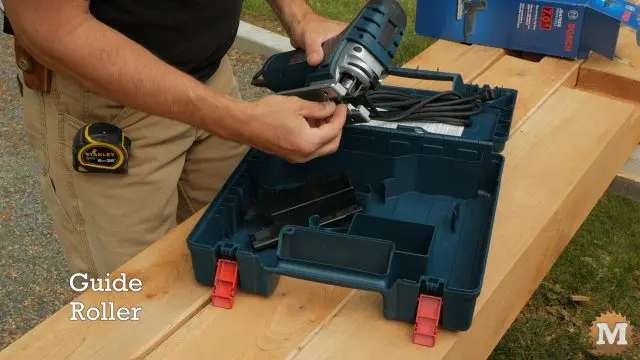 Guide roller helps to keep blade on track - Bosch Jigsaw Review