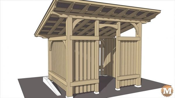 woodshed sketchup animation design plan