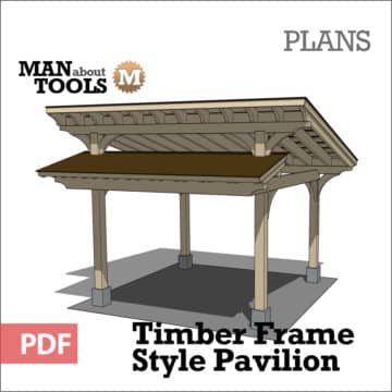 Timber Frame Pavilion woo1 - digital pdf plan
