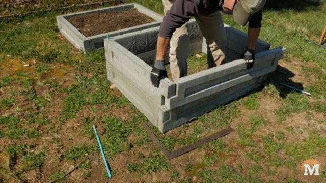making a tall bed by staking more panels