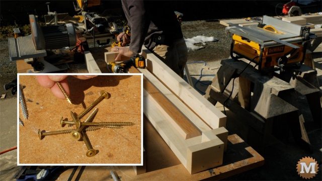 assemble the forms to cast concrete raised garden beds