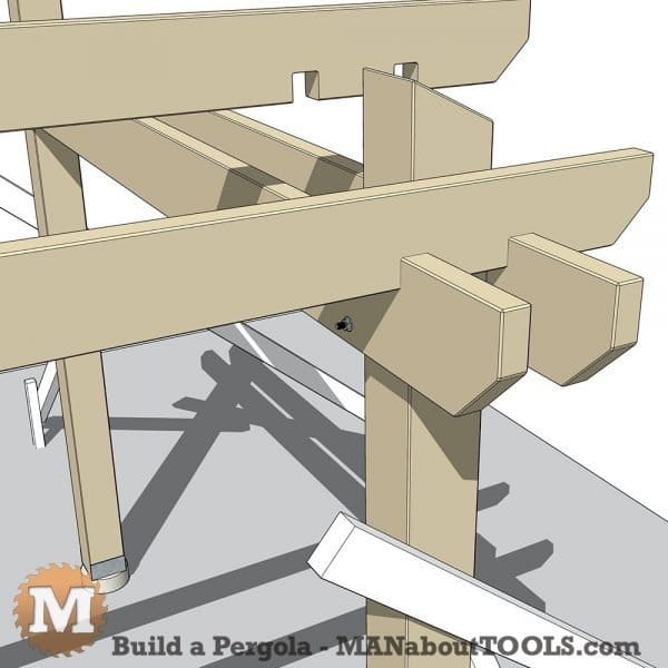 Animation to build a pergola detailed