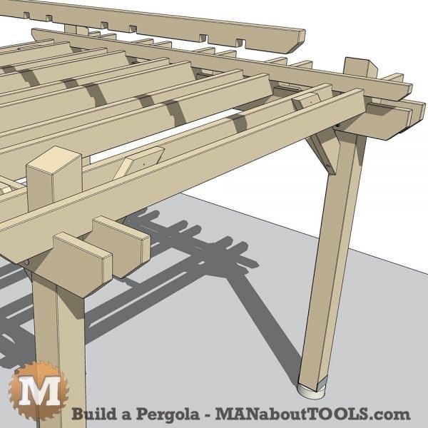 Animation to build a pergola step-by-step
