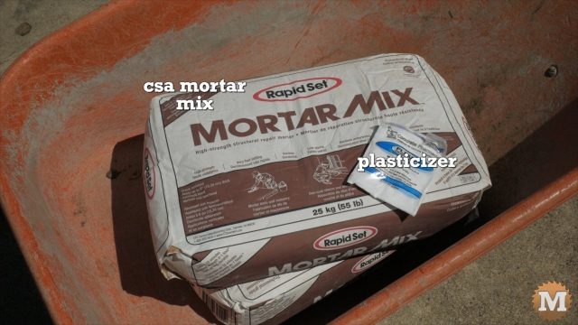Mortar mix and plasticizer