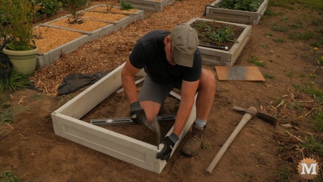 assembling the panels into a garden bed