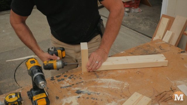 assembling the bridge of the form with screws and impact driver