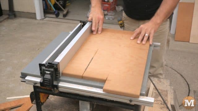 angle cuts on the table saw