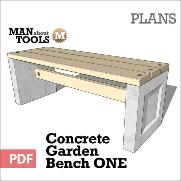 Concrete Bench One digital pdf plan