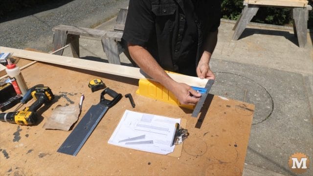 Cutting the sides and ends of the form with simple tools
