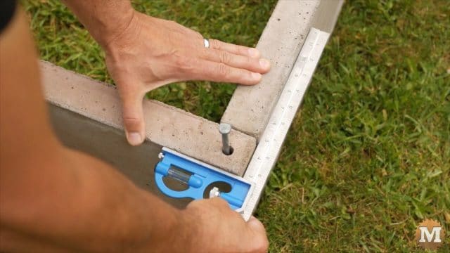 DIY Concrete Garden Box Easy Form - check for square