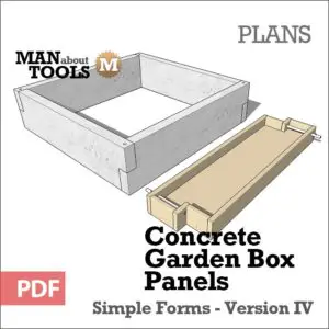 Concrete Garden Box Panels Digital PDF Plan - raised beds