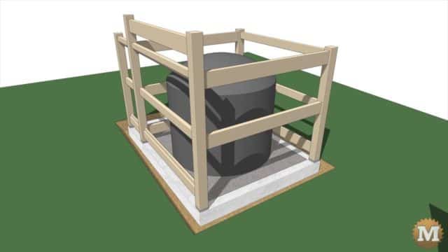 animation showing the assembly of tank surround