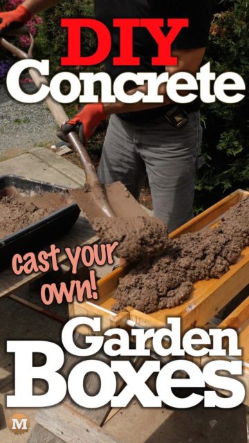 easy to make DIY Concrete Garden Boxes long-lasting rot-proof