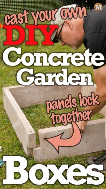 easy to make DIY Concrete Garden Boxes long-lasting rot-proof