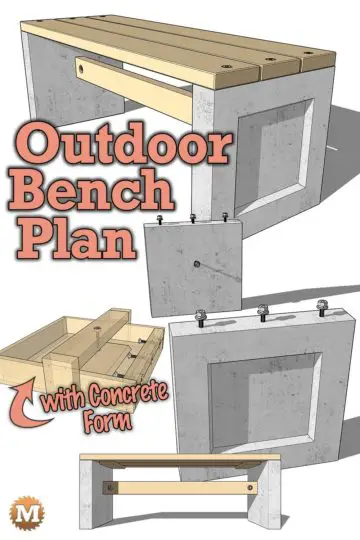 DIY Concrete Garden Bench Plan