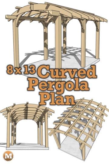 Pergola Design with Curved Cedar Rafters