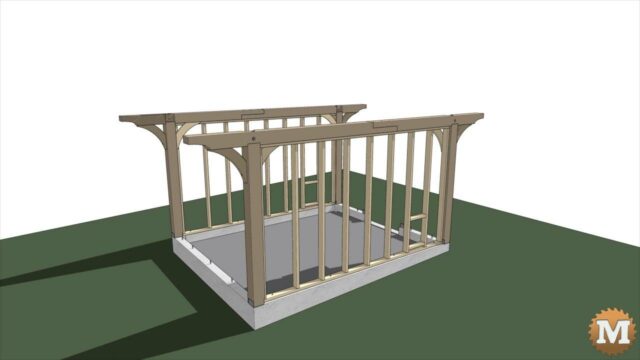 Sketchup Model of Post and Beam Greenhouse assembly