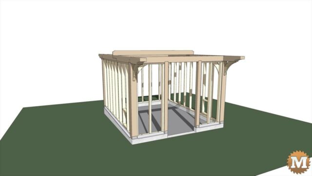 Sketchup Model of Post and Beam Greenhouse construction