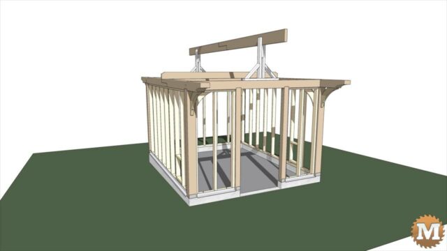 Sketchup Model of Post and Beam Greenhouse build