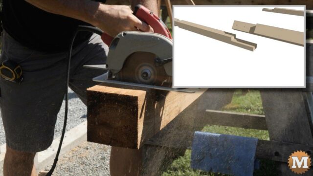 Cutting a square end in a 6x6 cedar beam