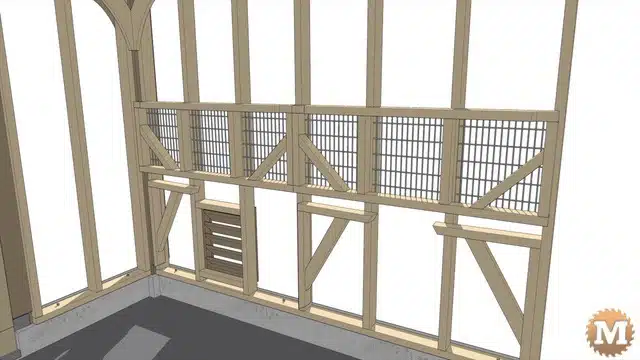Animation of the greenhouse shelves showing the original folding idea