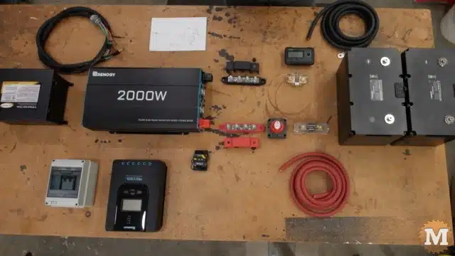 Solar component layout on the workbench