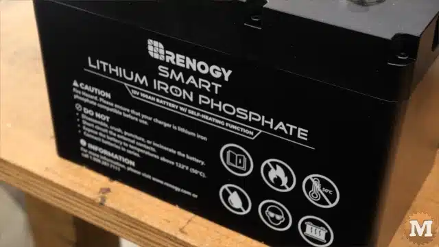 Self heating, lithium iron phosphate 100 amp battery by Renogy