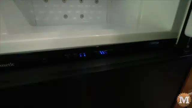 RV refrigerator turned on to AC power