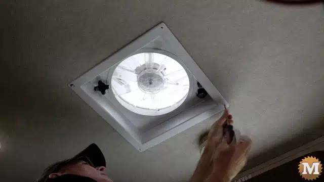 removing the plastic ceiling fan ring