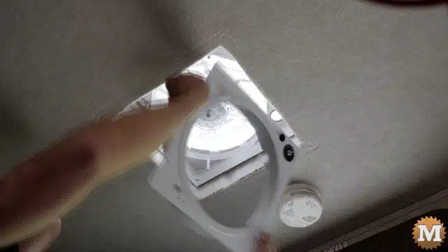 removing the screen and hosing of a trailer vent fan