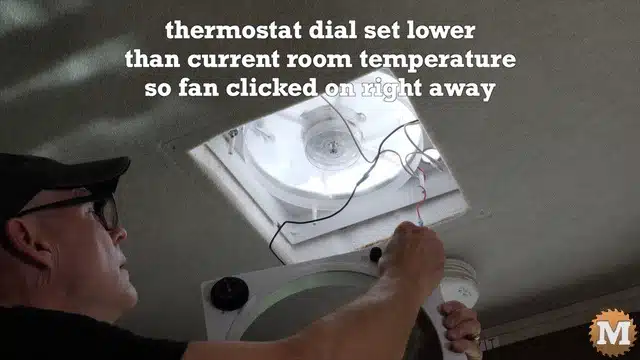 testing the new rv vent fan thermostat